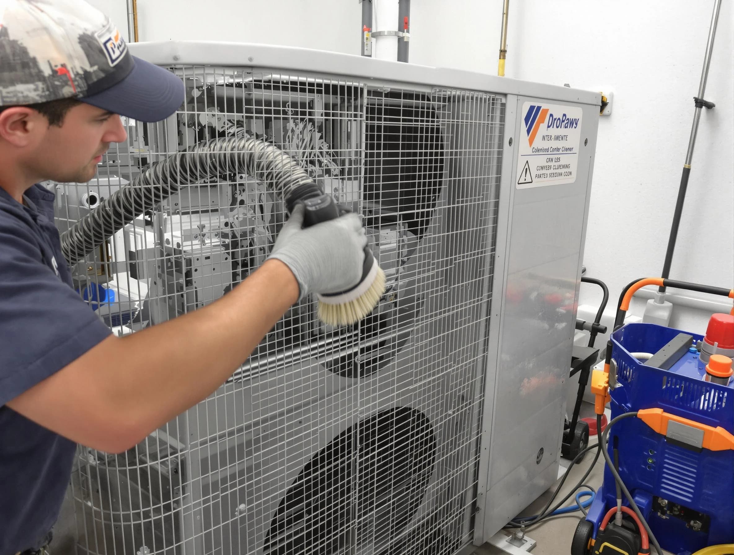 Forestdale Air Duct Cleaning specialist performing precision AC coil cleaning for improved system performance in Forestdale