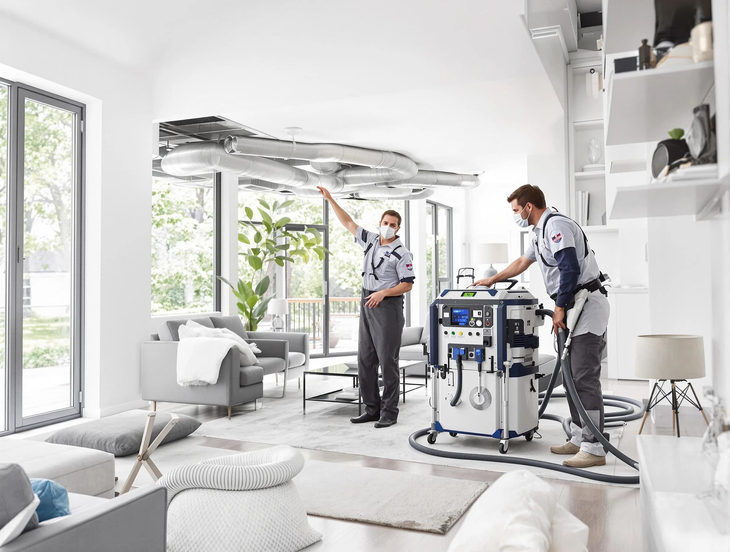 Forestdale Air Duct Cleaning professional conducting pure air duct cleaning with state-of-the-art equipment in Forestdale