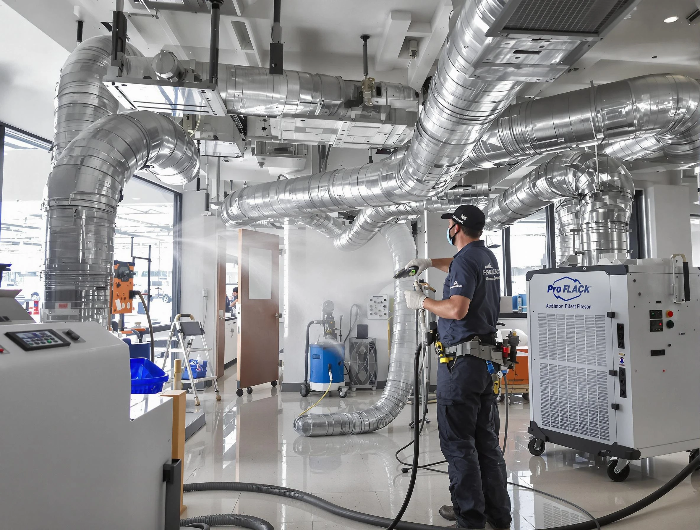 Negative Pressure Air Duct Cleaning in Forestdale