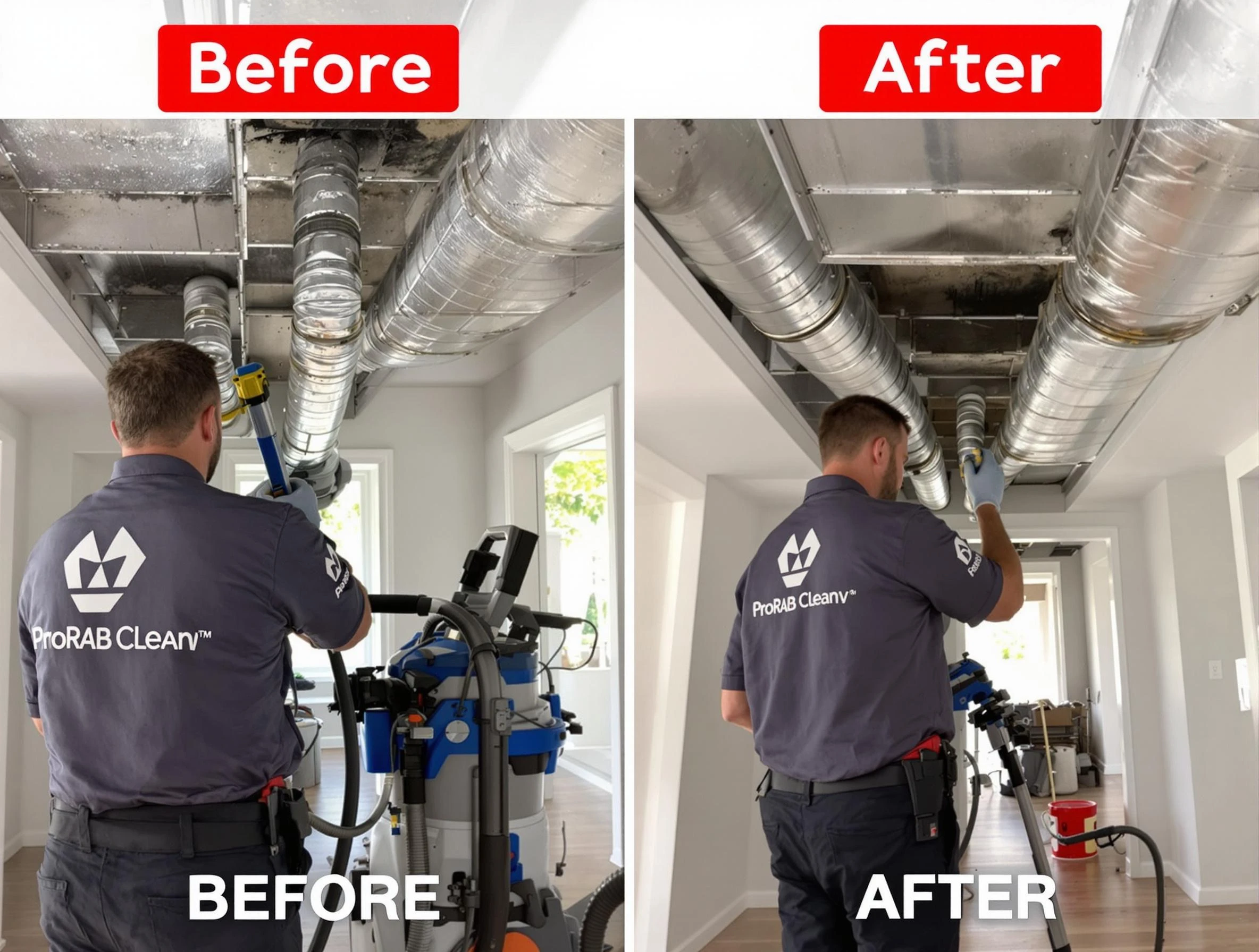 Forestdale Air Duct Cleaning expert performing thorough residential duct cleaning in a Forestdale home